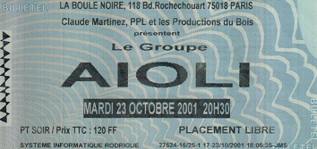Aioli 23-10-2001 Aioli 23-10-2001