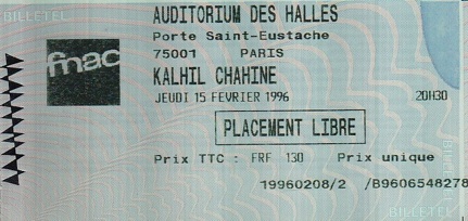 Kalhil Chahine 15-02-1996 Kalhil Chahine 15-02-1996