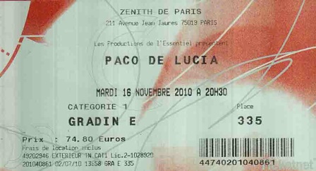 Paco de Lucia 16-11-2010