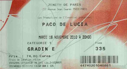 Paco de Lucia 16-11-2010 Paco de Lucia 16-11-2010
