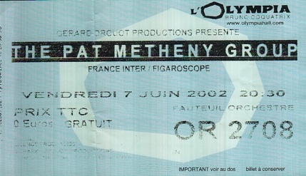 Pat Metheny Group 07-06-2002 Pat Metheny Group 07-06-2002