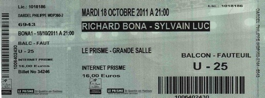 Richard Bona & Sylvain Luc 18-10-2011